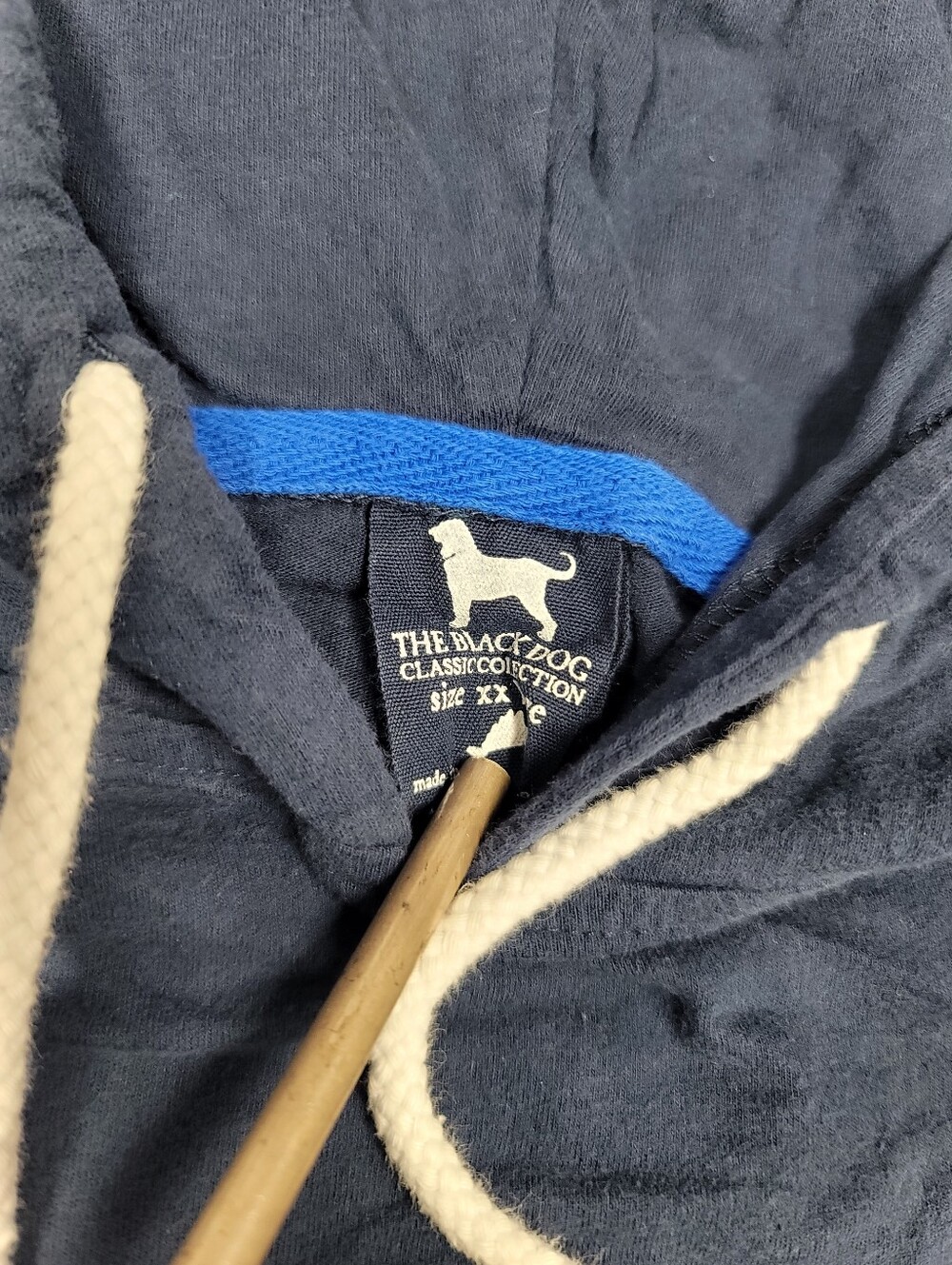 Mens Black Dog Tavern Company Light Weight Hoodie Blue Size XXL - Picture 4 of 10